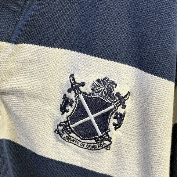 Barbarian Rugby Wear Shirt Mens Large 21x26.5 Gonzaga Striped Logo - Picture 4 of 15